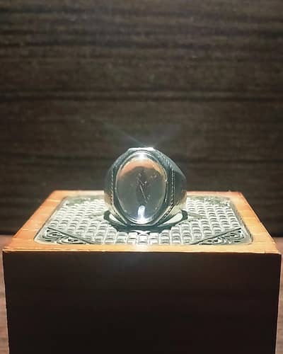 Mens Rings|Water Opal Stone Ring| Metal Alloy Ring