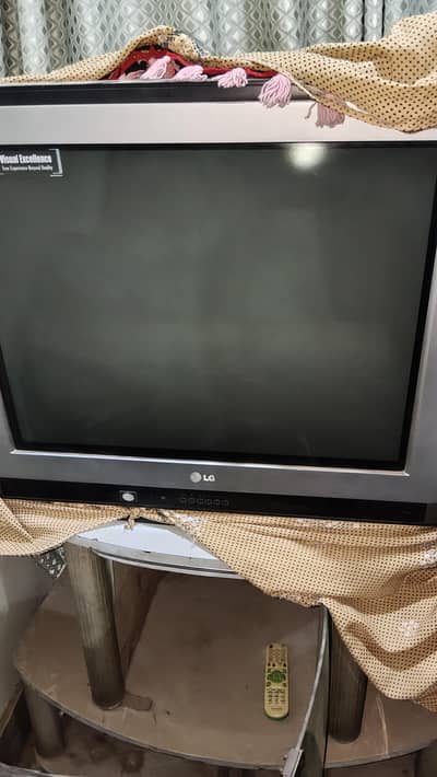 LG Vintage CRT Television 30 Inch with TV Trolly