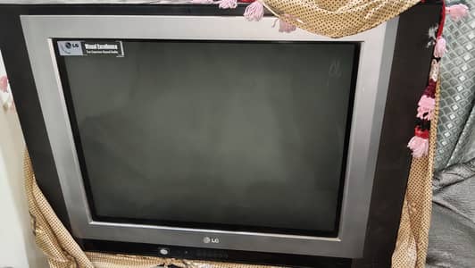 LG Vintage CRT Television 30 Inch with TV Trolly