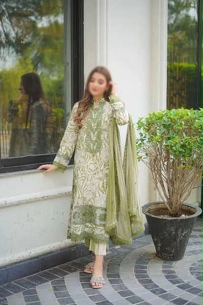 3pices lawn dress