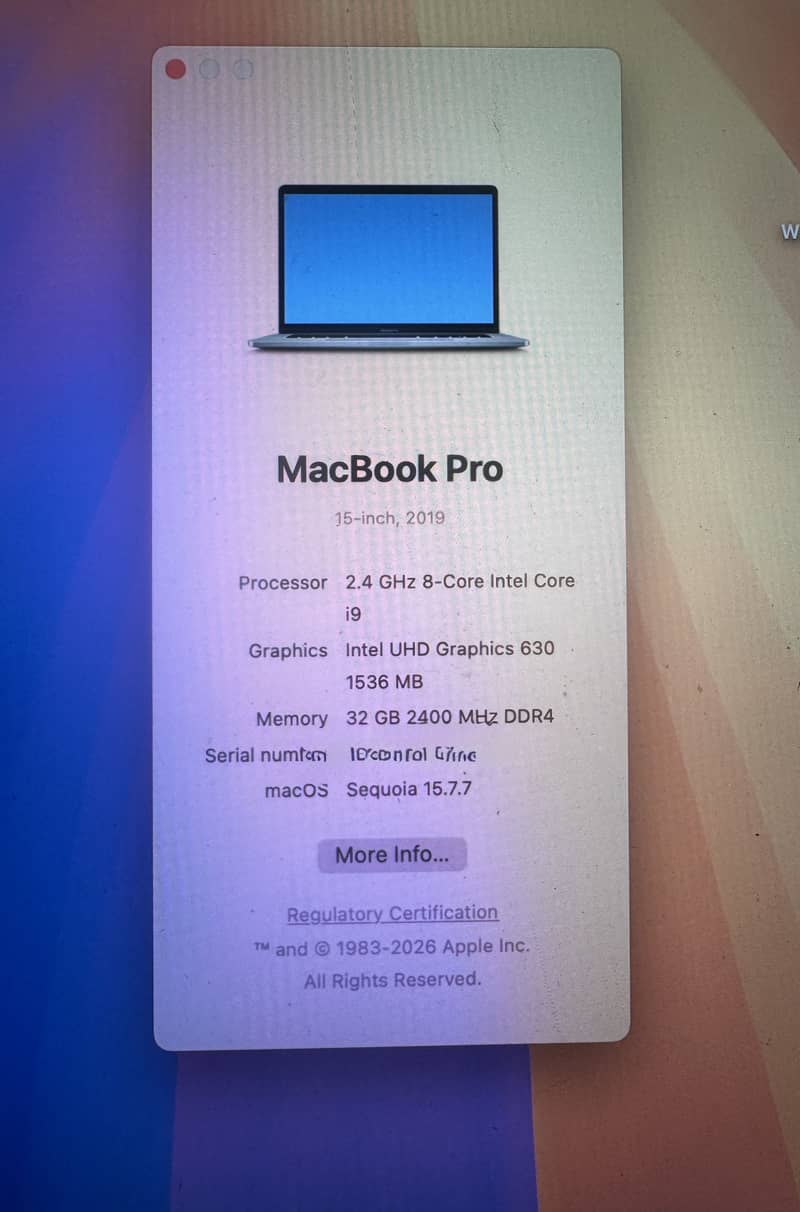 Macbook Pro 2019 0