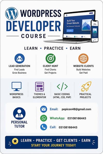 WordPress developer course