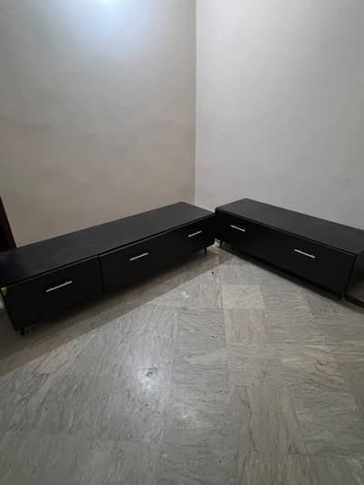 Wooden L shape storage drawers/ console table
