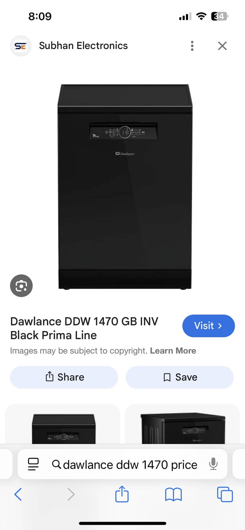 Dawlance automatic door dishwasher 1