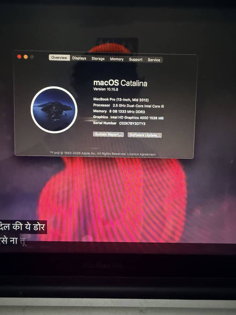 Macbook pro 2012 0