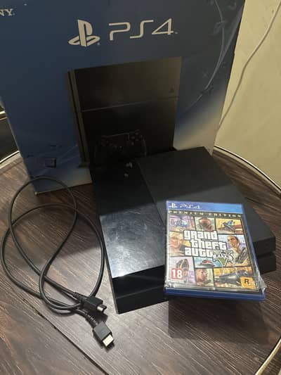 Play station 04 with GTA V HDMI cable and play station box included