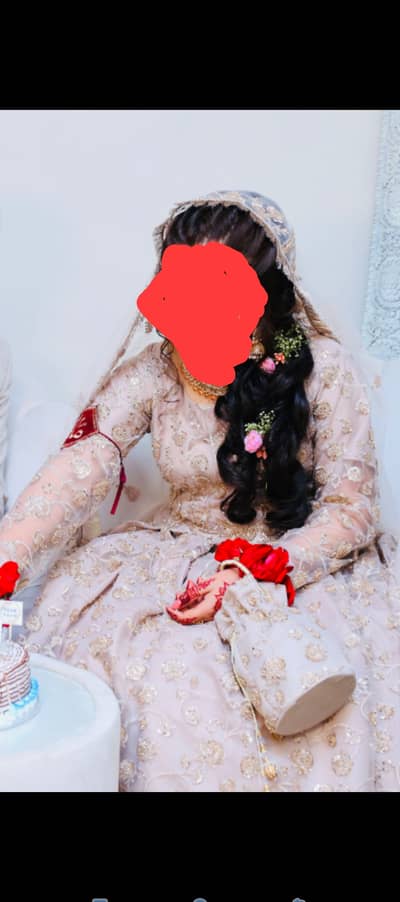 NIKKAH BRIDAL MAXI WITH POUTCH AND RED COVER DUPATTA TOO