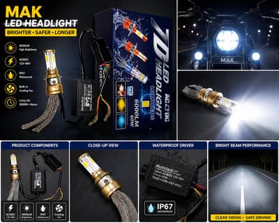 7D LED Headlights dc
