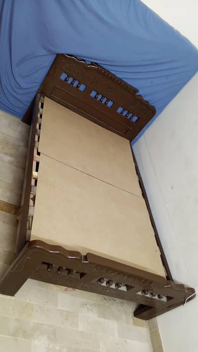 wooden bed