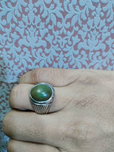 Orignal Green Feroza Stone Ring Rs 40,000- Premium Designer Piece