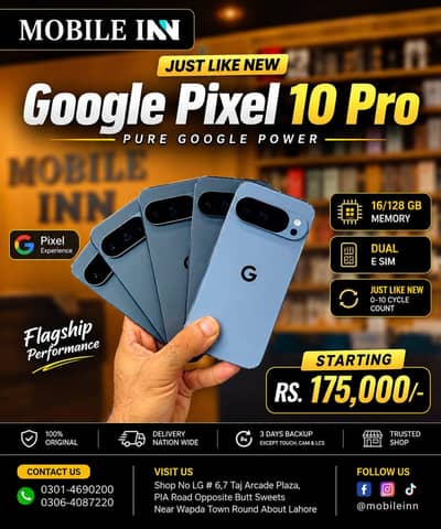 Google Pixel 10 Pro 128GB Factory Unlock Dual E-SIM USA Stock PTA