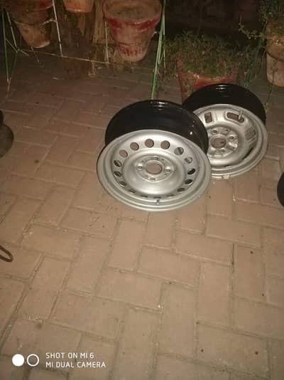 13 inch steel Japanese rims. DHA 0/3/0/0/4/5/2/1/2/8/7