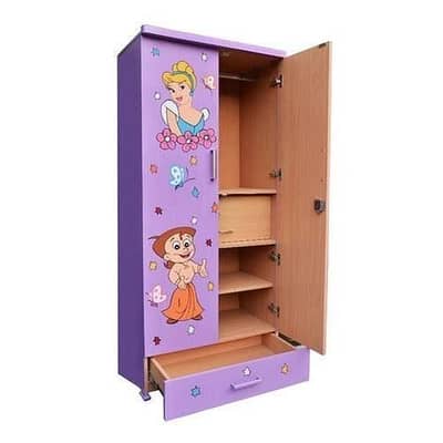 Kids Princess Cartoon Wardrobe | Baby Clothes Cabinet with Drawer