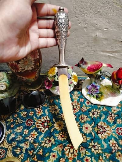 Antique Sterling silver knifee letter opener