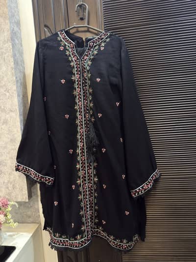Sanjh 3 Piece Embroidered(Shirt+Duppata+trousers)