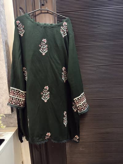 Sanjh 3 Piece Embroidered (Shirt+Trousers+Dupatta)