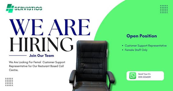 Female Call centre Representative(CSR) Required