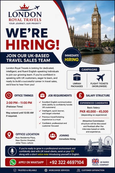 London Royal Travels – We're Hiring!