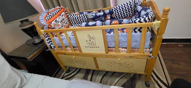 Baby Wooden Bed Crib- Baby Cot