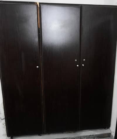 wooden wardrobe for sale 2 door and 1 door