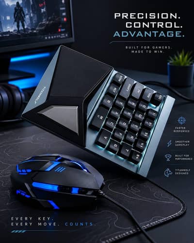 TITANWOLF GAMING KEYBOARD AND MOUSE COMBO