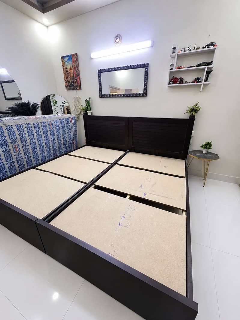 Solid Wooden single single 2 bed  1