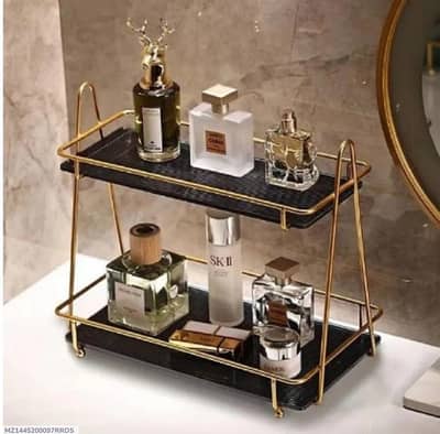 Metal Makeup Organizer Black White 11.5×5 inch