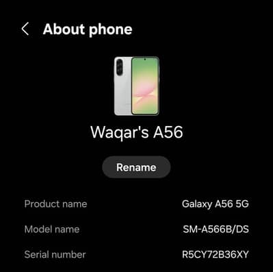 Samsung Galaxy A56 5G (12GB RAM / 256GB Storage) – PTA Approved