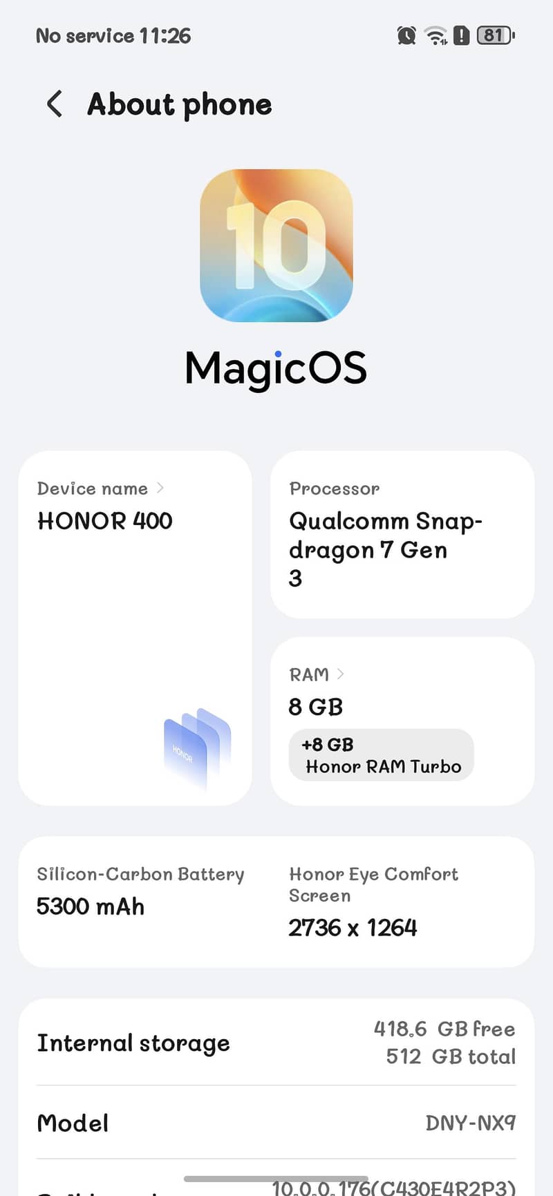 Honor Other Model 8