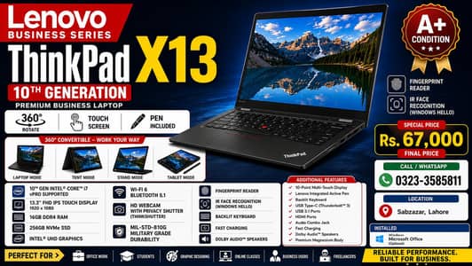 Lenovo X13. i7.10Gen. 16-256