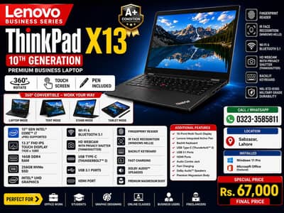 Lenovo X13. i7.10Gen. 16-256