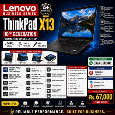 Lenovo X13. i7.10Gen. 16-256