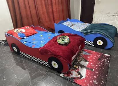 Urgent sale kids 2 single bed  for boys RED and BLUE
