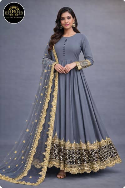 Border Sleeve Embroidery Dupatta 3pcs