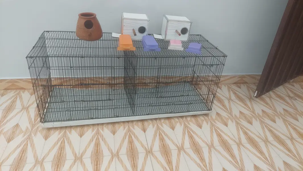 Cage for sale with breeding boxes and feed boxes — photo 3