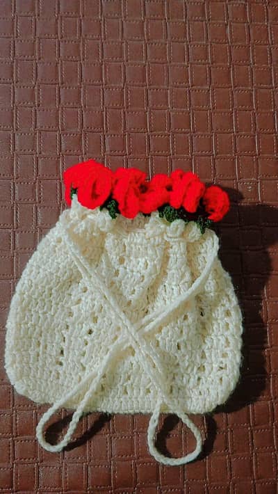 mini flower crochet bag