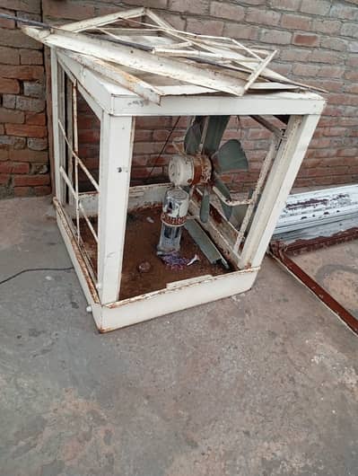 Steel body air cooler with stand
