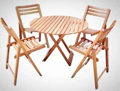Wooden Beach Chair Set with Table