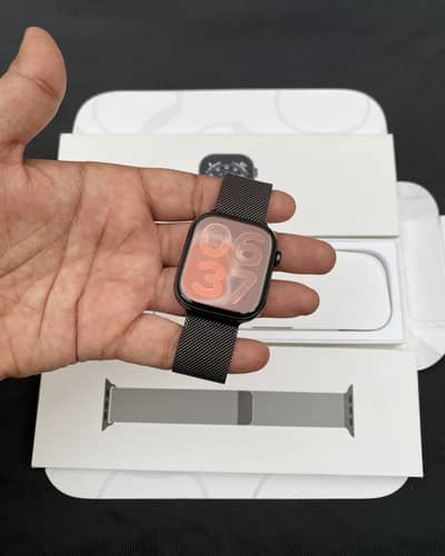 Apple Watch Series 11 46mm Stainless Steel Titanium Case iwatch