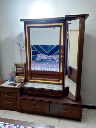 Double Bed Set for Sale – Good Condition | Solid Wood