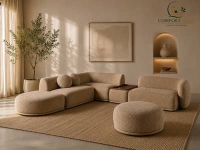 Luxury Beige L Shape Sofa | Custom Made | Premium Quality