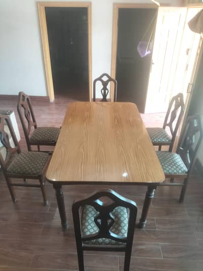 DINING TABLE with Six Chairs Set