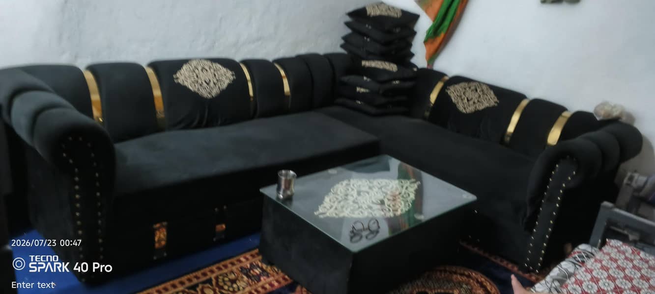L shape sofa good condition 1