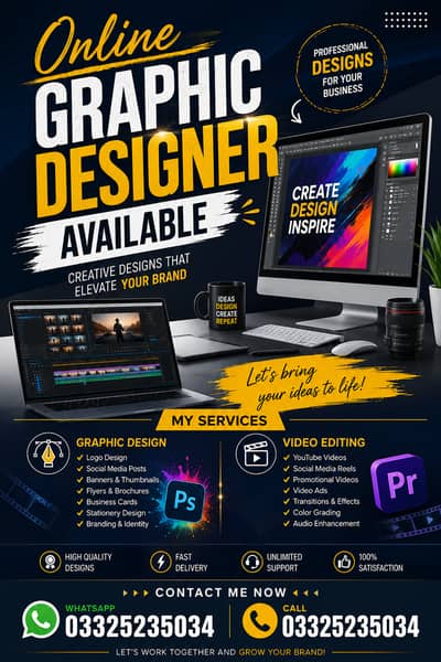Professional Graphic Designer & Video Editor | Available
