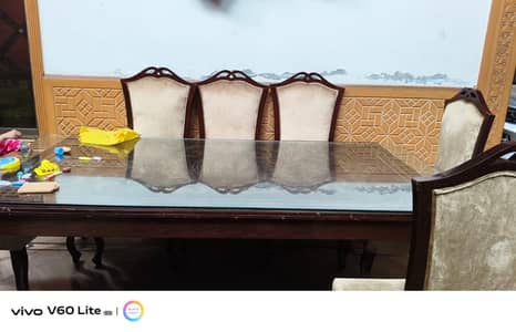 sheesham wood dining with 6 chairs