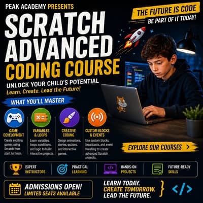 Scratch Advanced Coding Course for Kids Game Development & Programming