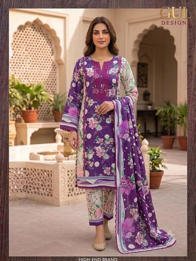 100% premium lown dresses 2piece + shirt piece