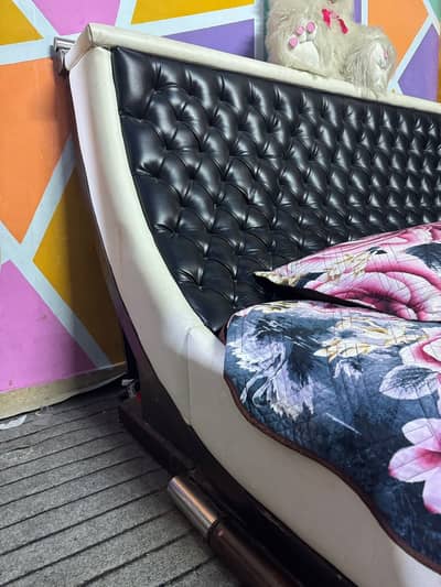 Chenone brand bed set with two high back chairs