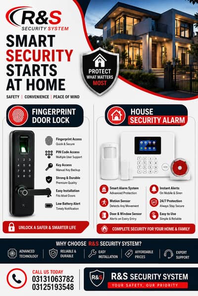 Home Security Solutions|Fingerprint Lock & Alarm System installation
