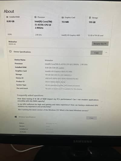 Fujitsu Systems for sell with samsung 24 inch LED